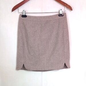 J Crew Taupe Pencil Skirt Taupe Wool Blend Size 00